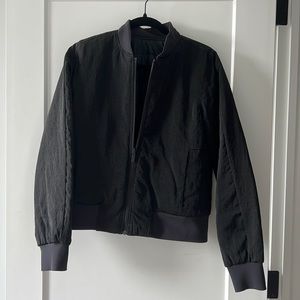 lululemon black reversible bomber jacket size 8